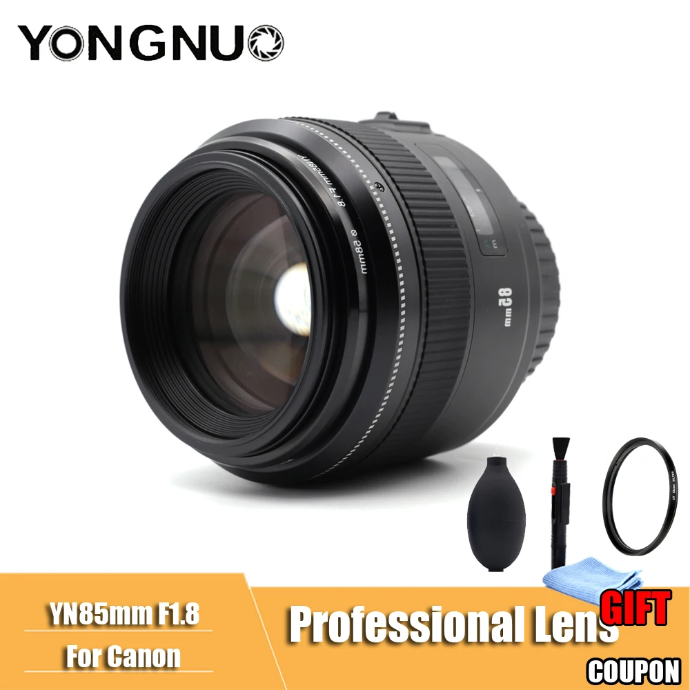 

YONGNUO YN85mm F1.8 AF/MF Standard Medium Telephoto Prime Lens 85mm Fixed Focal Camera Lens for Canon EF Mount EOS Cameras