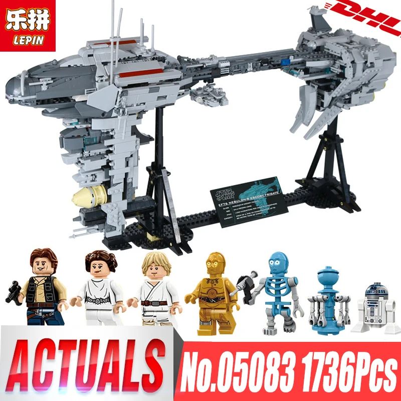 

DHL 05083 1736Pcs Star Toys Wars MOC Nebulon B Medical Frigate Building Blocks Bricks Assembly Kits Kids Toys Christmas Gifts