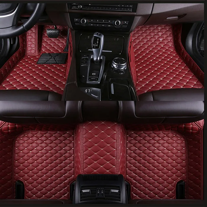 Пользовательские автомобильные коврики для Audi A4 S4 RS4 A5 S5 RS5 B7 B8 Q5 SQ5 8R 2008- 2013 авто запчасти - Название цвета: wine red