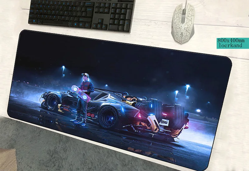 

back to the future padmouse 800x400x3mm gaming mousepad game thick mouse pad gamer computer desk anime mat notbook mousemat pc