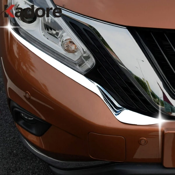 Для Nissan Мурано ABS Хром Авто Передняя фара Крышка лампы Отделка фара брови стильные полоски на авто
