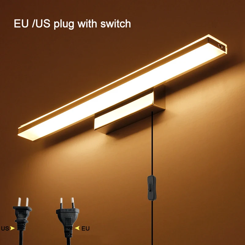  LED Mirror Light 42-52cm PIR Motion Sensor Waterproof Modern Cosmetic Acrylic Wall Lamp For Bathroo - 32968295864