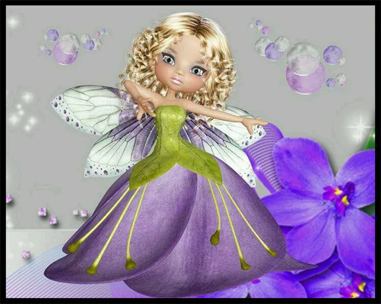 Needlework 5D Diy Diamond Painting Cross Stitch Embroidery cartoon Princess Cube Drill Picture | Дом и сад