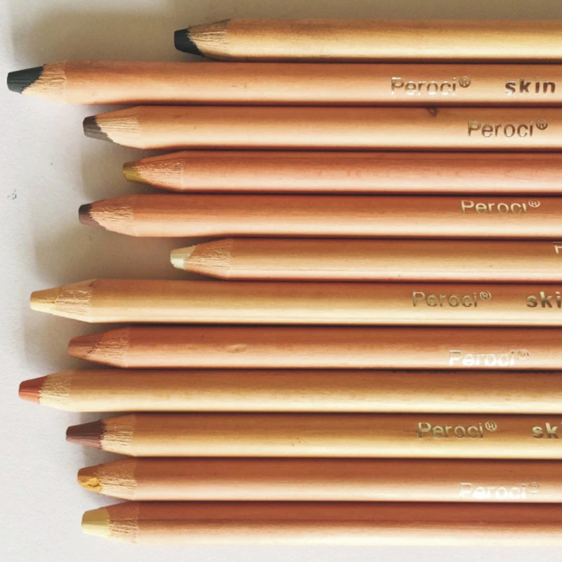Professional Pastel Pencils Skin Tints Soft Colored Pencil 12pcs for Portrait Drawing Sketching Lapis De Cor Stationery | Канцтовары для