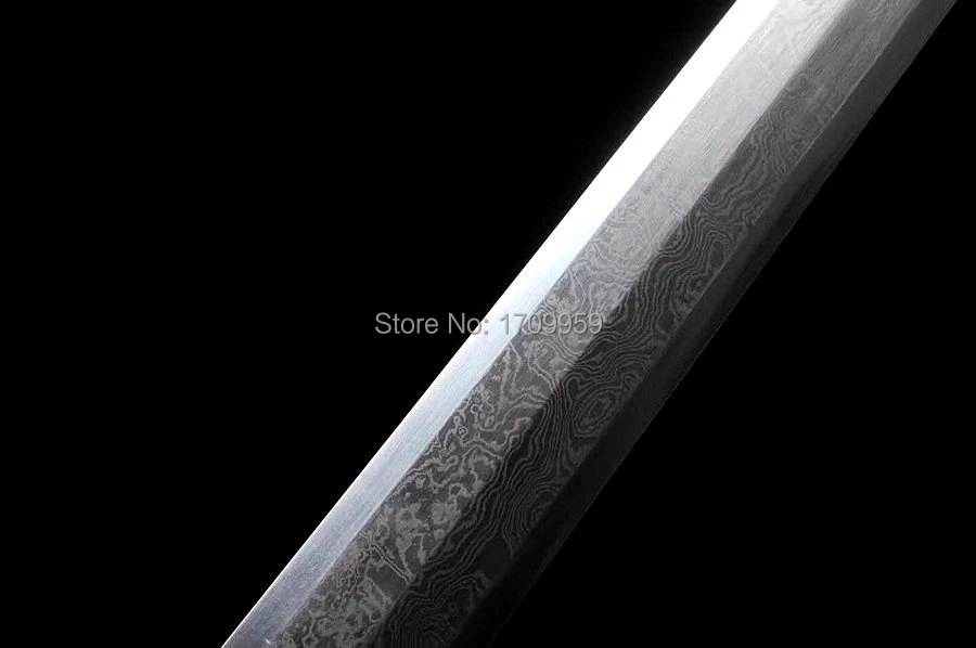 Полный латунных китайского ушу дракон меч Хань Цзянь острый край Дамаск сложенном Сталь 8 сторон лезвие бой готов реального мечи