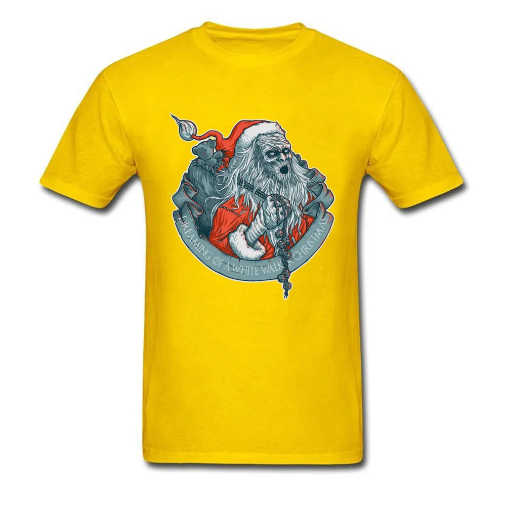 Popular a white walker christmas 8252 Printed On T-Shirt Crewneck Pure Cotton Men Tops & Tees Short Sleeve Sweatshirts Summer a white walker christmas 8252 yellow