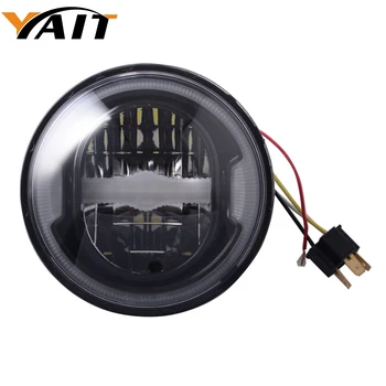 

5.75 inch LED motorcycle Headlight Halo White DRL Angel eyes turn signal light For Harley Sporster Touring Glide Dyna Iron 883