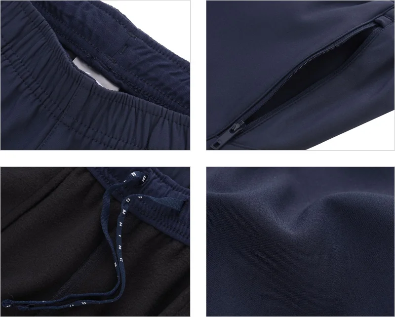 Li-Ning мужские штаны для бега, теплые флисовые 91.1% полиэстер 8.9% спандекс, подкладка, комфортные спортивные штаны, брюки AYKN387 MKY435