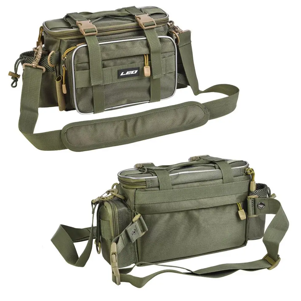 Army Green Outdoor Fishing Bag Waterproof Oxford Cloth Waist