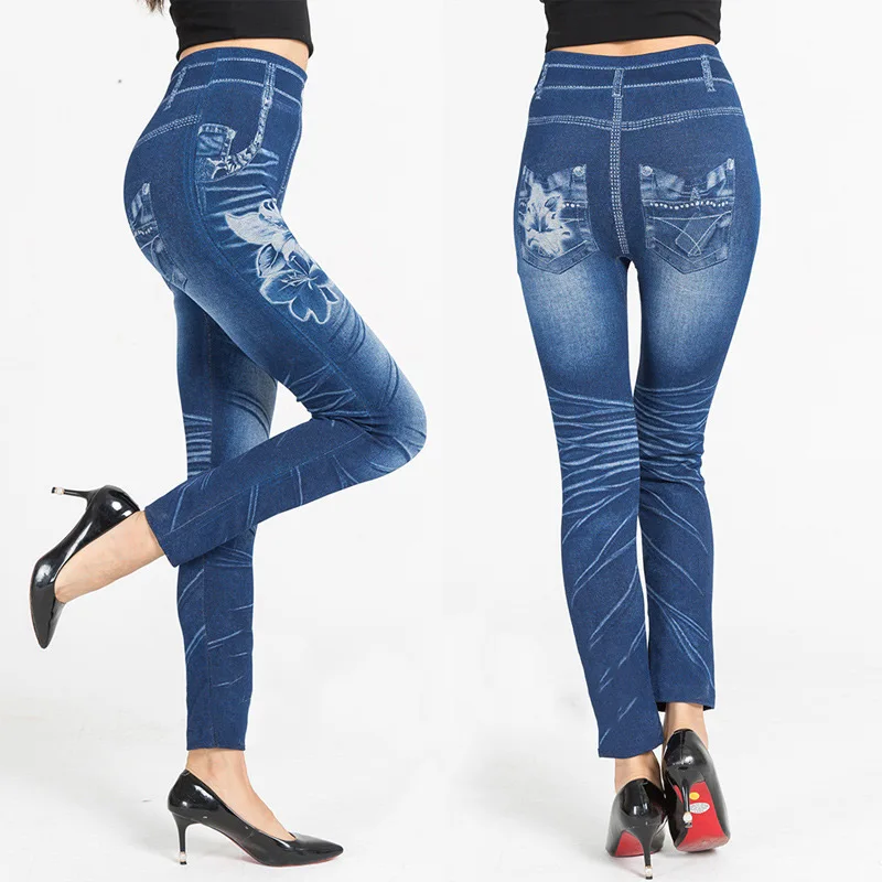 

Ladies Leggings High Waist Printed Pattern Breathable Pants Sports for Women FDC99
