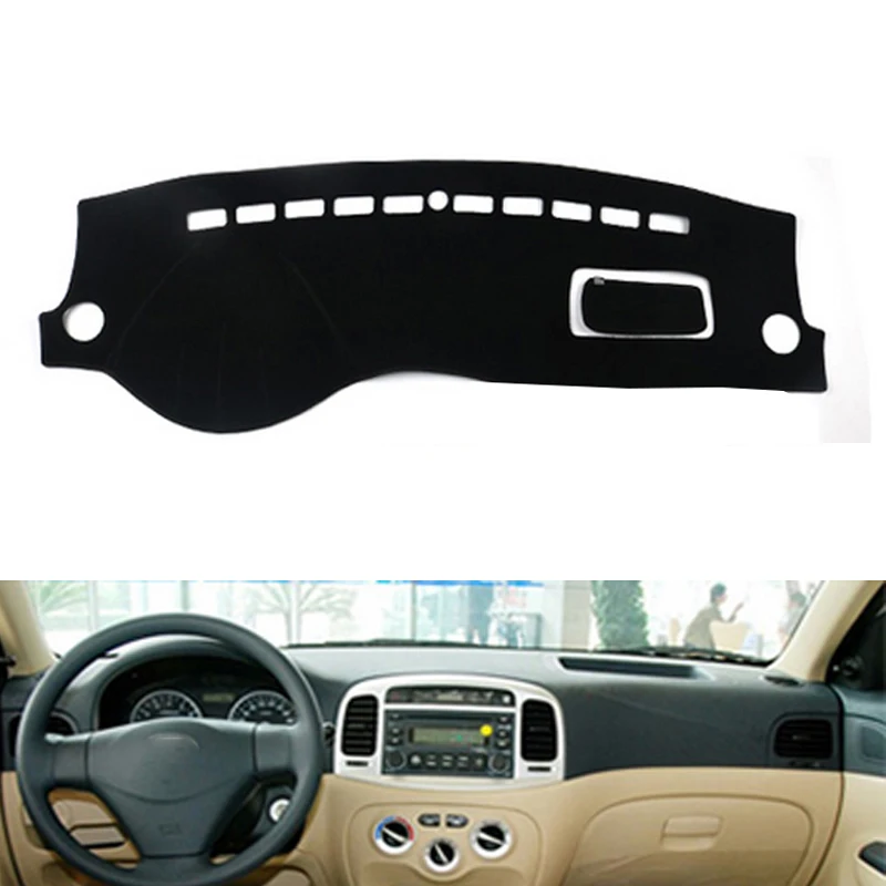 Для hyundai Accent 2006 2007 2008 2009 2010 2011 приборной панели крышка козырек от солнца Non-slip Dash коврик ковер аксессуары для автомобильных наклеек