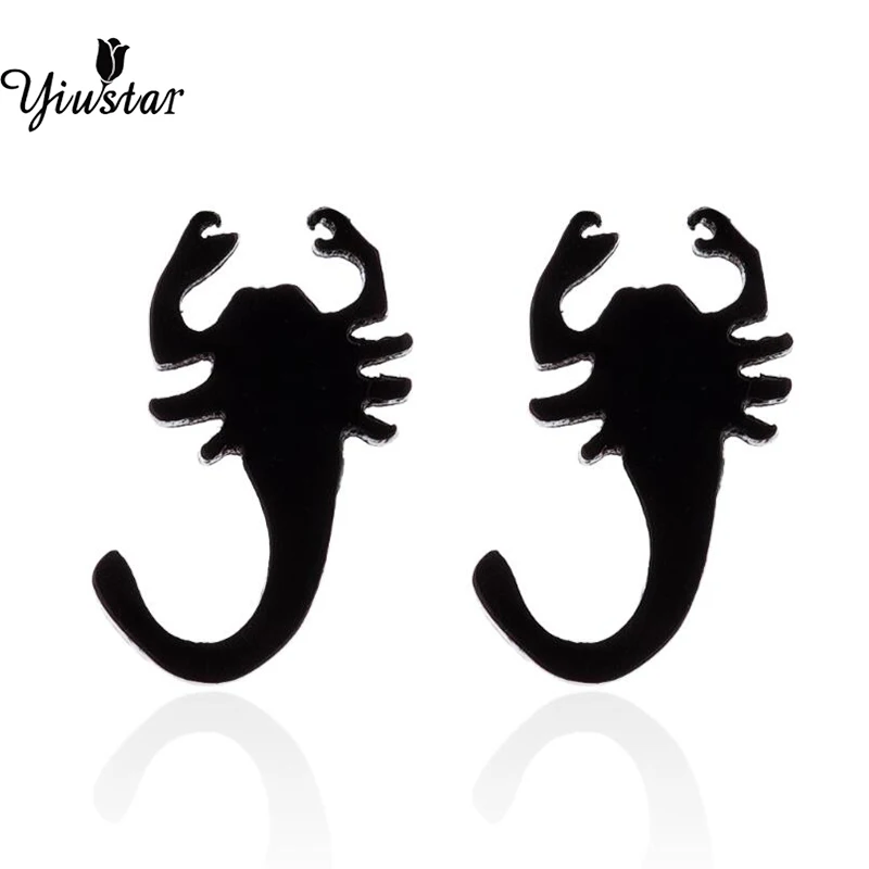 

Yiustar 2019 New Trendy Colorful Cute Gecko Earrings Simple Mini Charm Fashion Female Jewelry Stainless Steel Ear For Women Gift