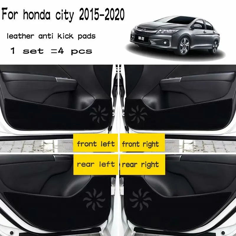 4 шт. кожаные Коврики для автомобиля Honda City Grace 2015 2016 2017 2018 2019 2020|Вкладыши защиты от