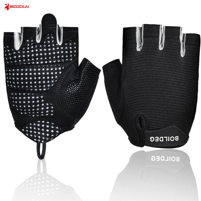 BOODUN Professional Gym Gloves Men Women Body Building Half Finger Fitness Gloves An-slip Weight Lifting Sports Training Gloves