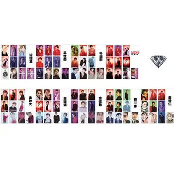 

Kpop EXO Love Shot Members Photo Stikcy Card Photocard Stickers Baekhyun D.O Crystal Card Sticker 10pcs