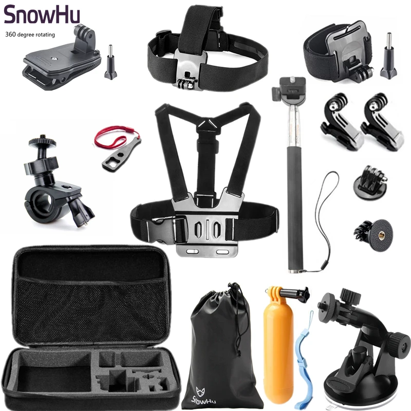 Аксессуары snowhu для GoPro обтекаемый Набор для go pro hero 8 7 6 5 4 SJCAM SJ4000 xiaomiyi Eken h9 Экшн-камера GS01 - Цвет: GS01A