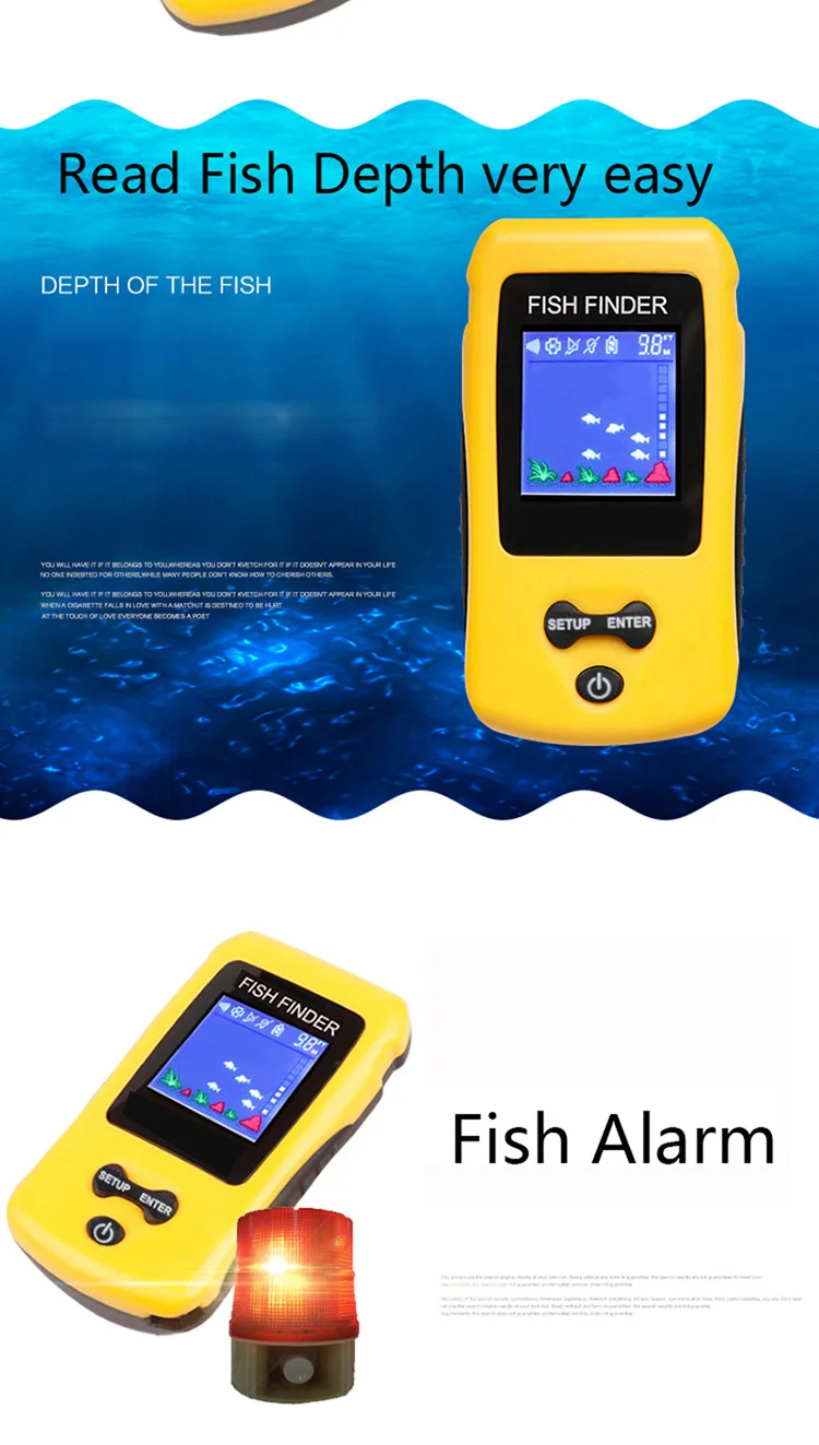 2019 اللاسلكية المحمولة عالية الوضوح شاشة صياد السمك قابلة للشحن الاستشعار سونار fishfinder ل في الهواء الطلق الصيد الجملة