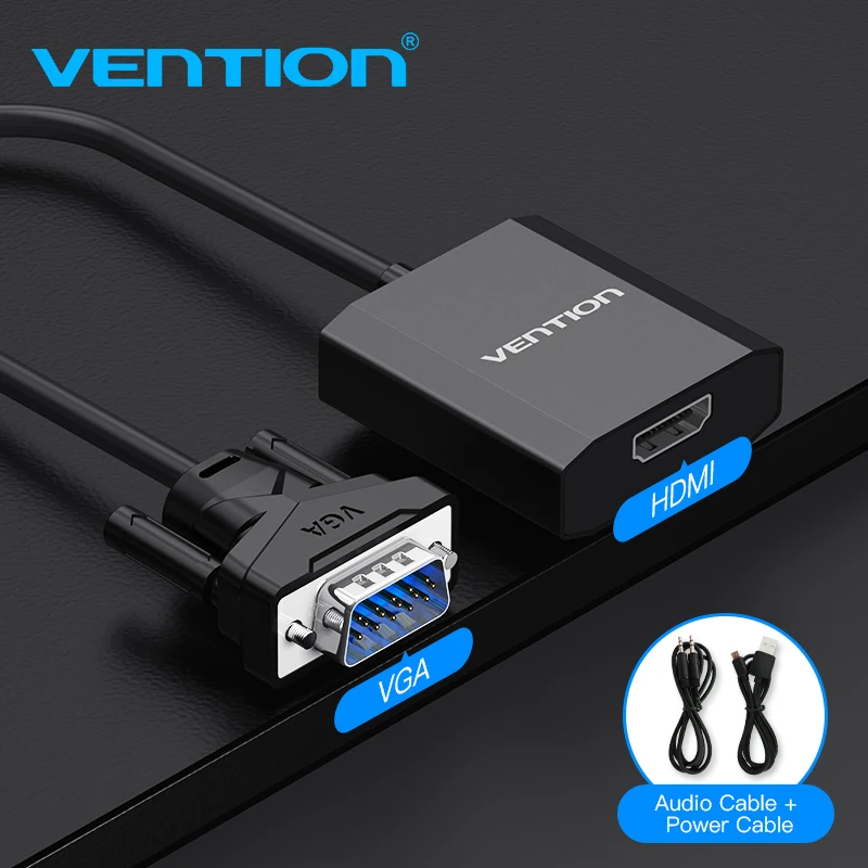 Vention VGA конвертер HDMI кабель аналоговый AV цифровой преобразователь адаптер с аудио 1080 P для портативных ПК к HDTV проектор