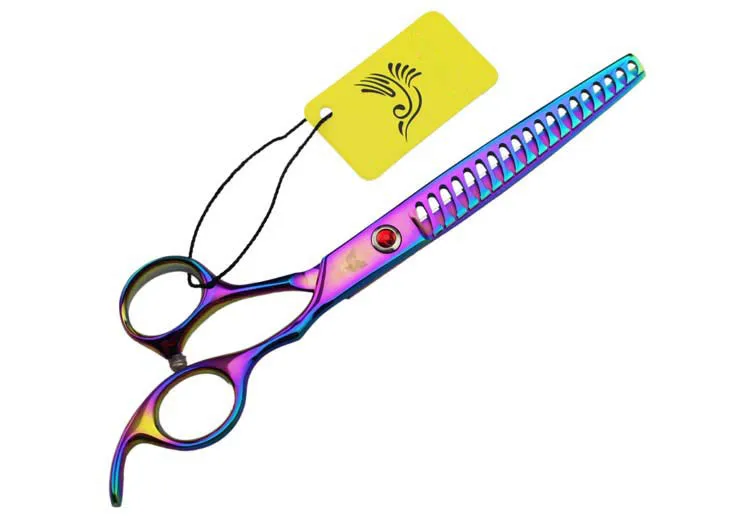 

Professional hair scissors Thinning scissors 7 INCH 440C 19 Teeth Simple Pet Scissors Pet Clipper dog Scissors Grooming shears