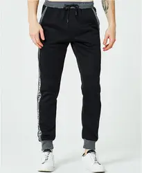 Корейский модный Скейтборд Мужские штаны для бега весенне-осенние штаны для отдыха повседневная одежда Черный Принт с буквами серые