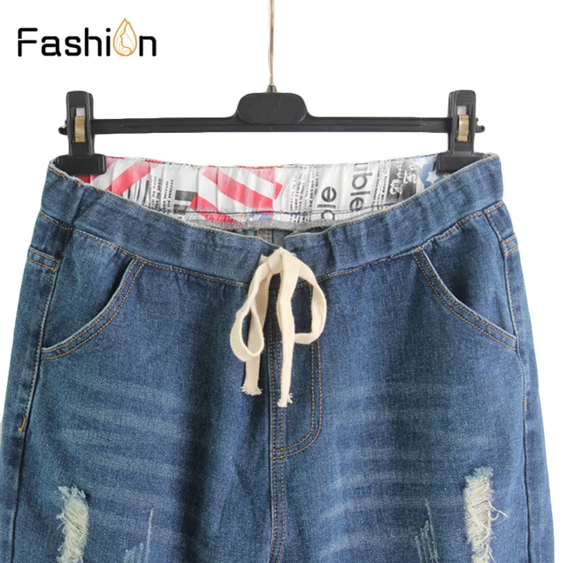 2018 Boyfriend Denim Jeans for Women Mid Waist Straight Pants Woman Ladies Ripped Loose Mom Jeans Girls Jean Pants Plus Size