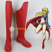 High Quality Adult Supergirl font b Cosplay b font Shoes Boots Movie Halloween Carnival For font