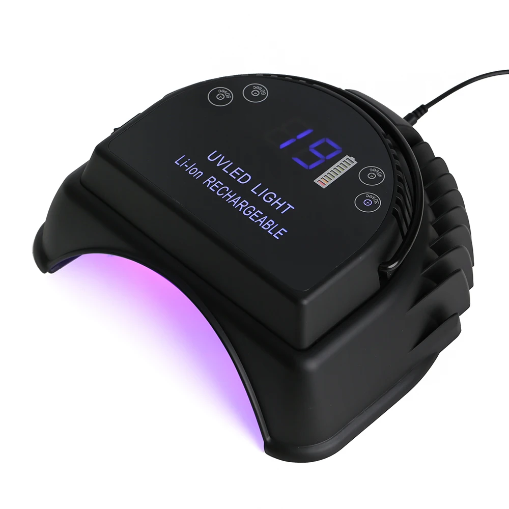 

Manooby Nail Polish Dryer With Lithium Battery Wireless Charging Nail Lamp Professional LED UV Lamp Auto-Sensing Nail Dryer