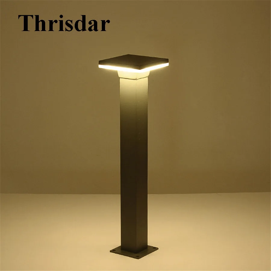 

Thrisdar 2PCS Outdoor Garden Landscape Post Lamp Waterproof Villa Lawn Bollard Light LED Park Landscape Path Pillar Lawn Light