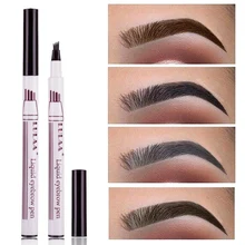 Ручка карандаши для бровей водостойкая вилка кончик 4 головки карандаш для бровей корректор для бровей оттенок дешевая косметика