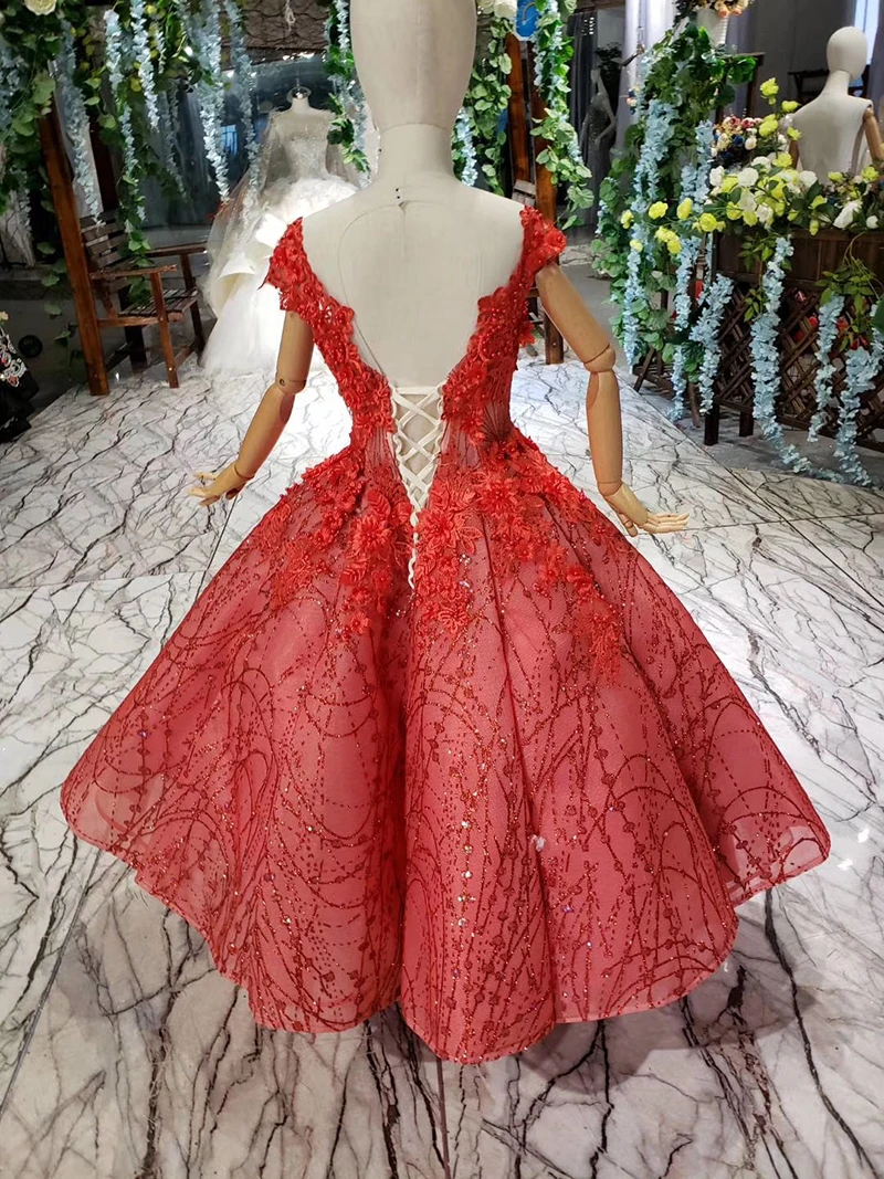 LSS526t Красные Платья с цветочным узором для девочек на лето свадебные сексуальные