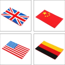 Автомобиль орнамент ПВХ Китай Великобритании США Флаг Германии Anti-коврик автомобилей Dashboard украшения липкий коврик для мобильного телефона gps держатель
