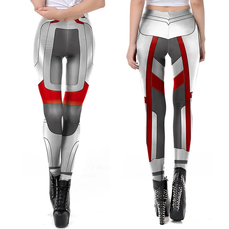 

New Adults Women Avengers Endgame Advanced Tech Cosplay Pants Tights Elastic Legging Superhero 3D Printing Pants