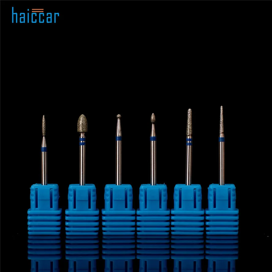 

High Quality HAICAR 6PCS Practical Professional Ceramic Nail File Drill Bit Tools For Nail Art Machine Grinding Stone Head