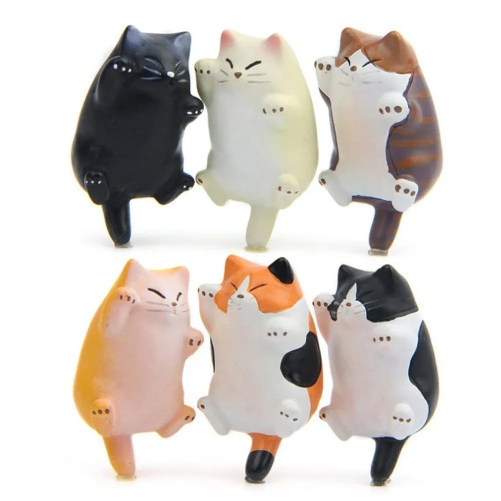6 Pack Cat Refrigerator Magnets Office Magnet, Funny Kitten Kitchen Toy Decor Fridge Cat Ornament, Perfect for Whiteboard, Refrigerator, Map, Notes, Calendar, Gift for Lady 05