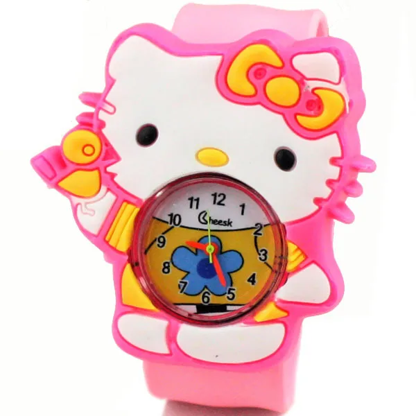Hello Kitty cartoon fashion Clock multi color KT cat children boys girls clap qu Hello Kitty cartoon fashion Clock multi color KT cat children boys girls clap qu