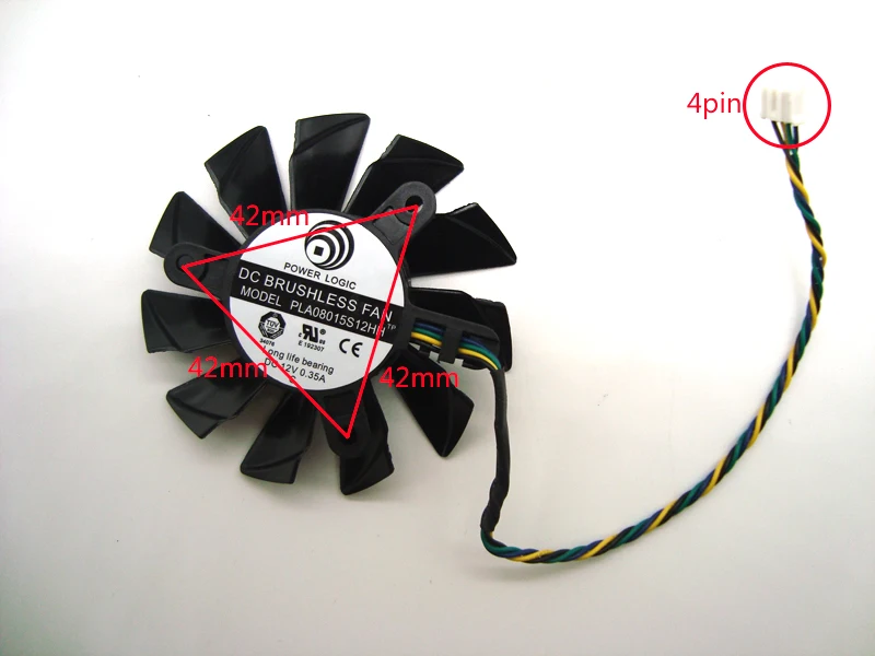 Видеовентилятор MSI R7750 R7770 4 линии PWM 12 В 0 35 А| |
