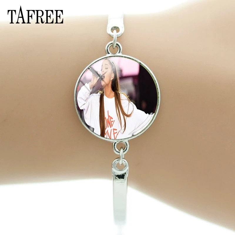 TAFREE Ariana Grande Bracelets For Women One Love Manchester Bangles Women Designer Jewelry Luxury Metal Bracelet Jewelry QF688 - Окраска металла: QF685