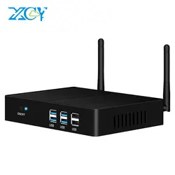XCY Intel Core i5 7200U i3 7100U i7 4500U безвентиляторный мини ПК оконные рамы 10 4 к HTPC тонкий клиент настольный компьютер NUC HDMI VGA Wi Fi 6USB