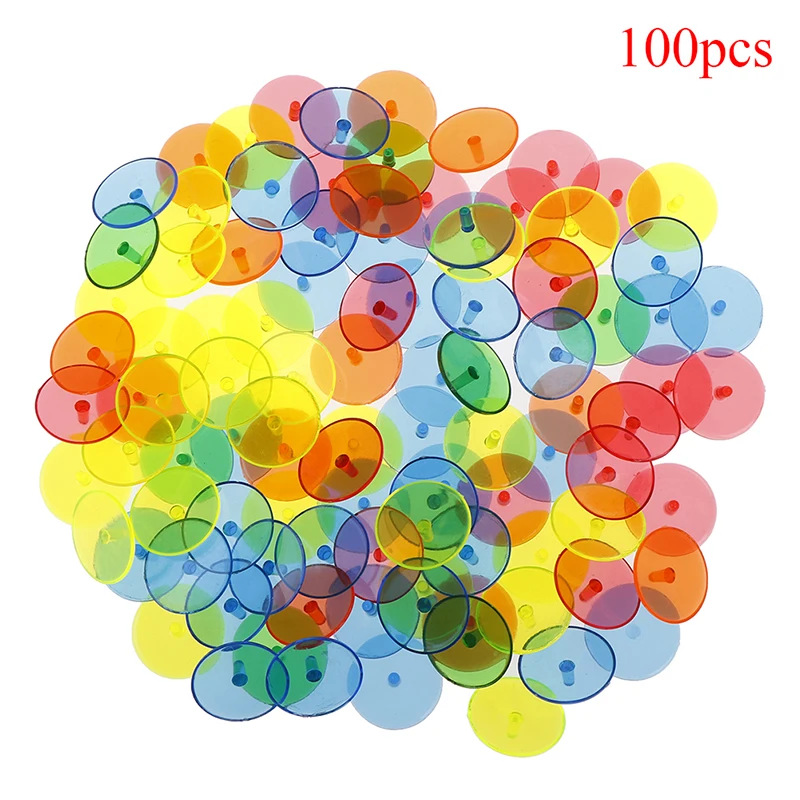 

100PCS 24mm Golf Ball Maker Base Accessories Transparent Plastic Golf Ball mark Position Markers Assorted Color Diameter