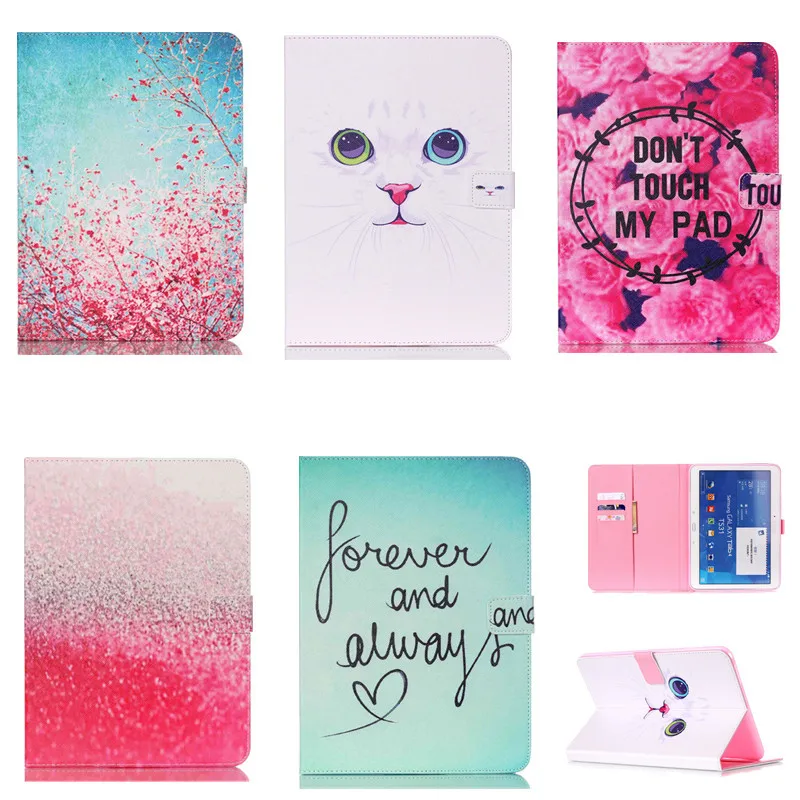 for Samsung T530 Leather Case Ultra Thin Folio Slim PU Leather Stand Book Cover for Samsung Galaxy Tab 4 10.1 inch T531 T535 (4)