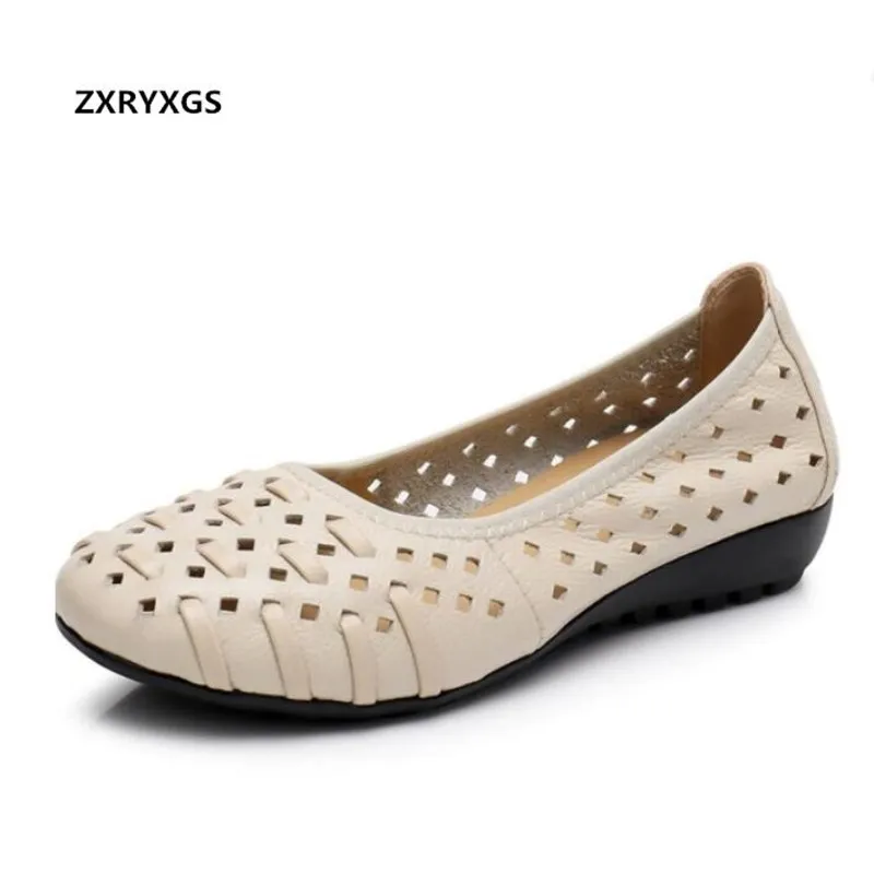 

Light Soft Comfortable Women Shoes Sandals 2018 Breathable Cow Leather Shoes Flat Women Casual Shoes Summer Sandals Plus Size