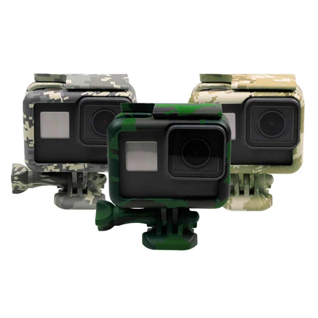 

centechia Newest Plastic Protective Sports Camera Case Outdoor Camouflage Protection Border Frame for Go Pro Hero 5 Accessories