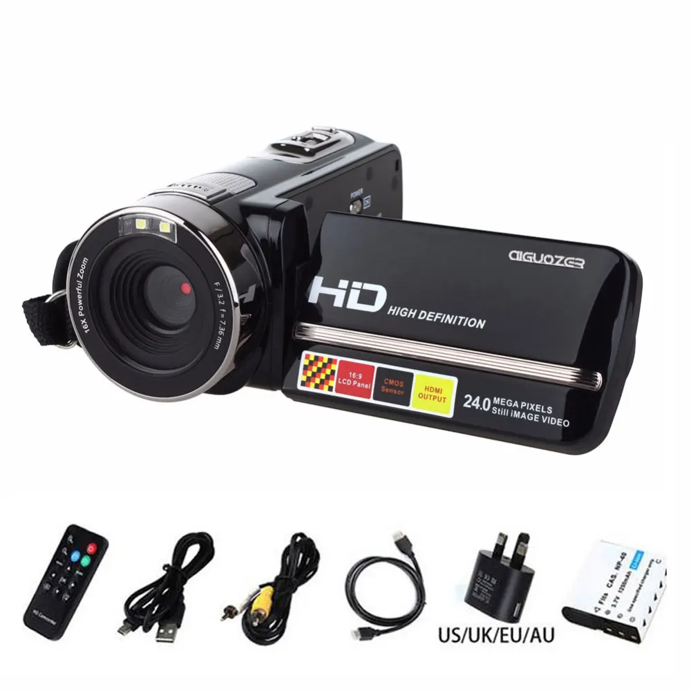 Newest Professional Video Cameras 1080P Full HD 24MP Mini Camcorder 3.0