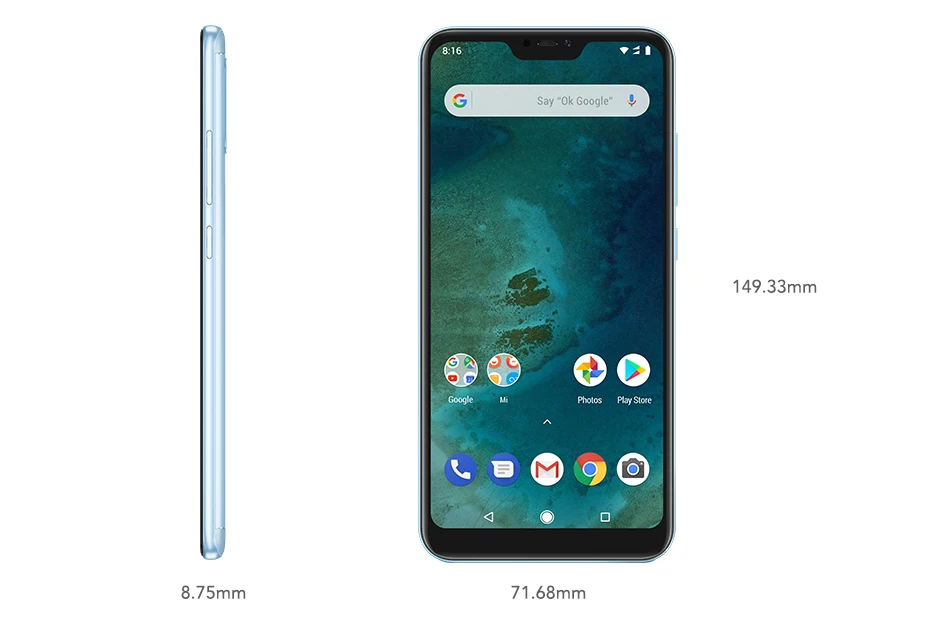 Global Version Xiaomi Mi A2 Lite 4GB 64GB Android One SmartPhone Snapdragon 625 5.84 Full Screen AI Dual Camera Mi Mobile Phone-107