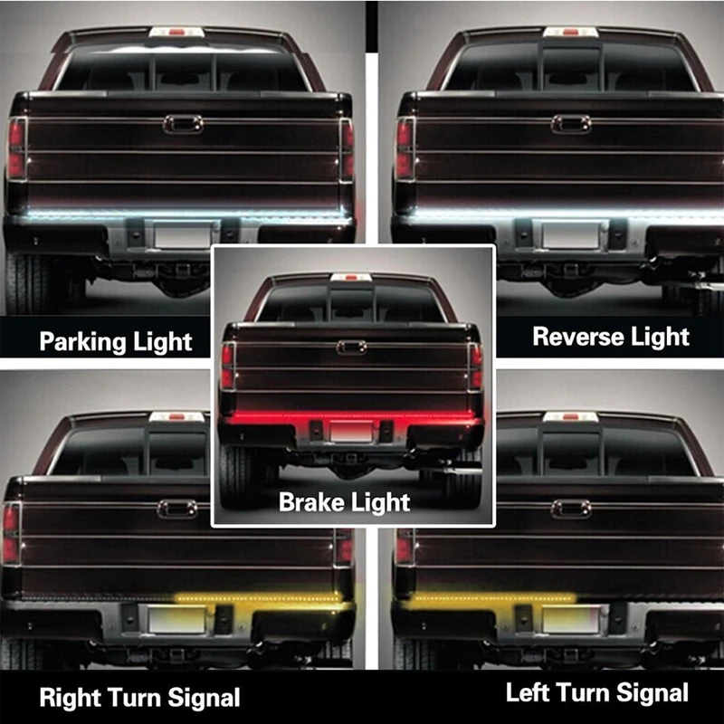 

SITAILE Flexible 12V Car LED Signal Lamp Strip Light Tailgate Bar Backup Reverse Brake Tail Turn Signal Light For Truck SUV