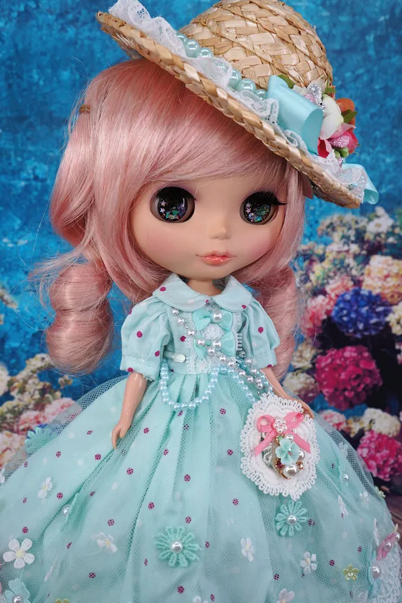 Blyth кружевное платье BJD платье с цветочным принтом Озон наряд Одежда для кукол(Fit blyth, озон, Licca, ММК, pullip, ob, 1/6 кукла