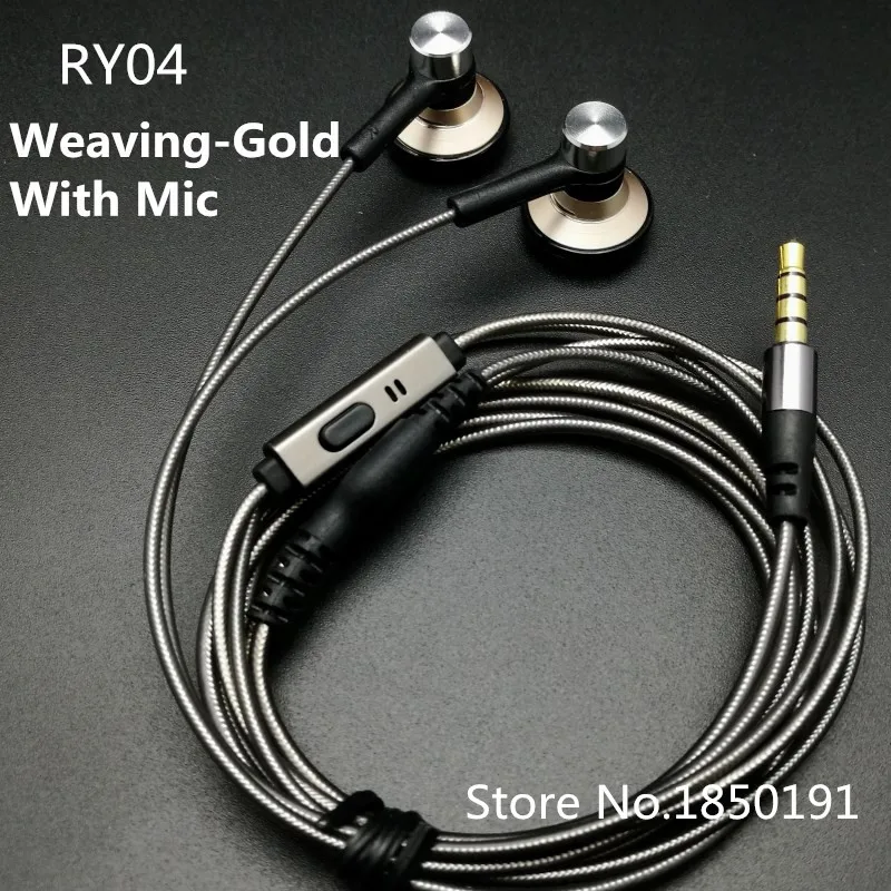 RY04 оригинальные наушники-вкладыши производитель металла 15 мм качество музыки звук HIFI наушники(ie800 стиль), 3,5 мм, ткацкий кабель