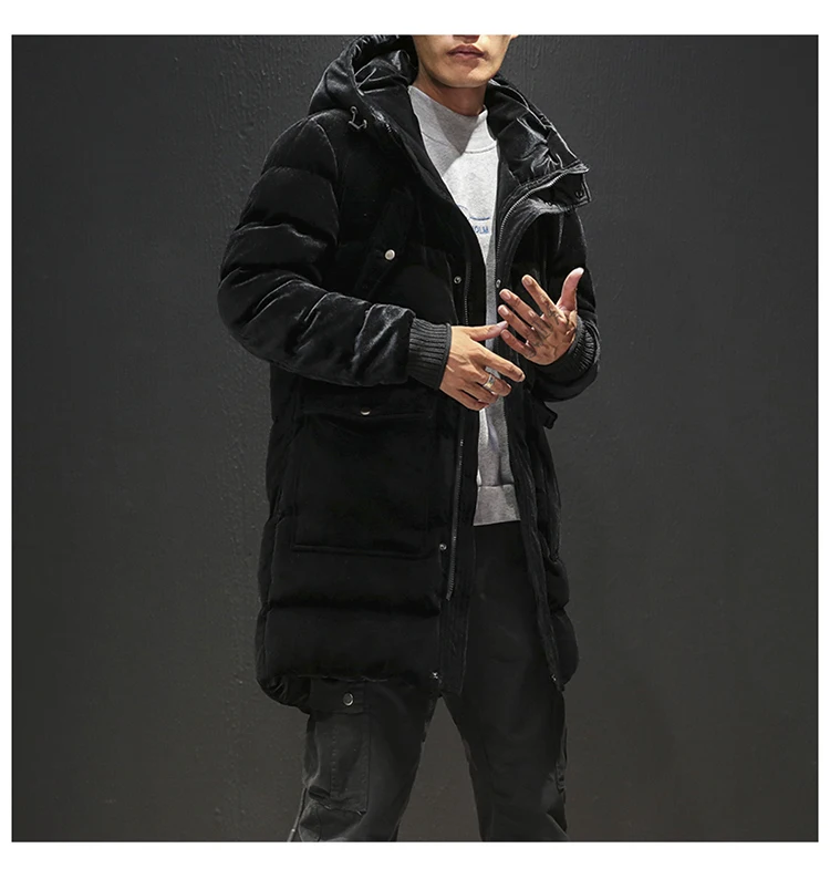 Мужские зимние толстые теплые пуховики высокого качества мужские длинные зимние пальто с капюшоном новые модные мужские длинные зимние пальто Размер 3XL