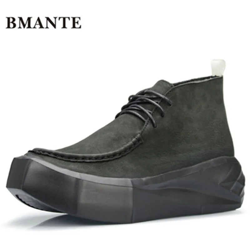 Height Increasing Men Genuine Leather Shoes Luxury Trainers Summer Male Adult Shoes Casual Lace-up Flats Spring Black Shoes