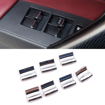 

7 Pcs/Lot Car Styling Window Button Sticker For Toyota Corolla 2014 2015 2016 RAV4 Car Accessories